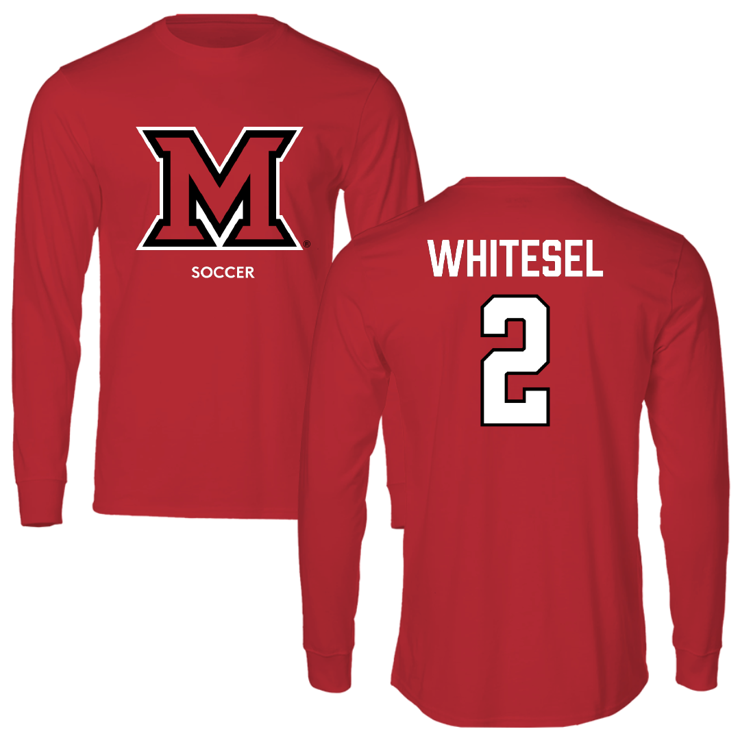Miami University (Ohio) Soccer (W) Red Performance Long Sleeve - #2 Talia Whitesel