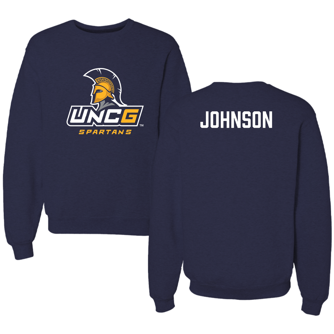 UNC Greensboro TF and XC Navy Crewneck - Donovan Johnson