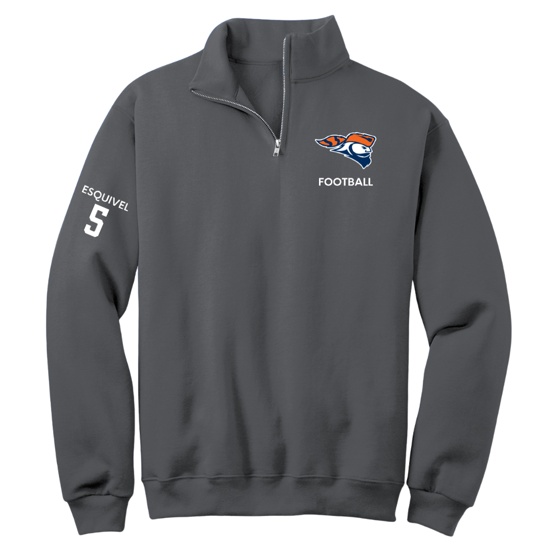 Carroll University Football Dark Gray Quarter-Zip - #5 Dezmend Esquivel