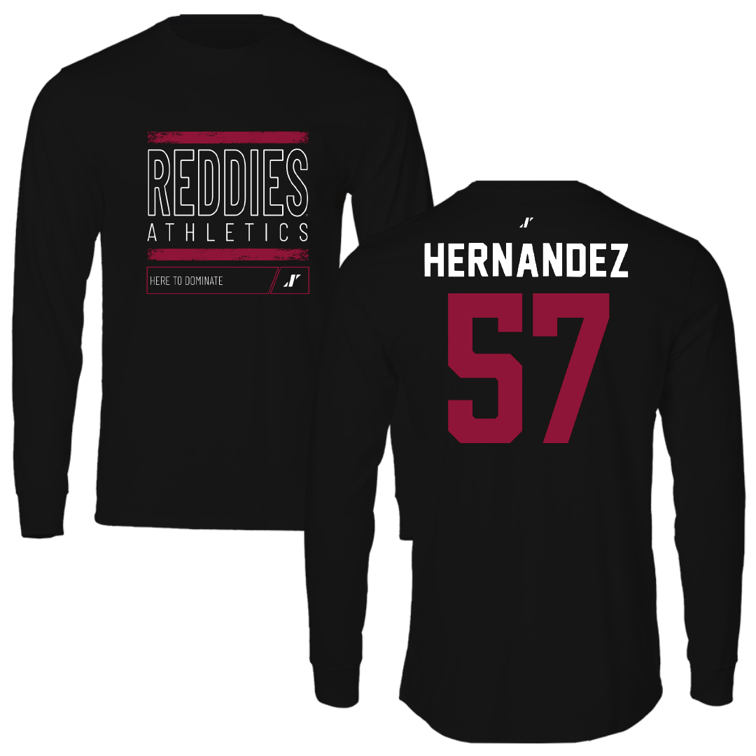 Henderson State University Football Black Dominate Long Sleeve - #57 Gabe Hernandez