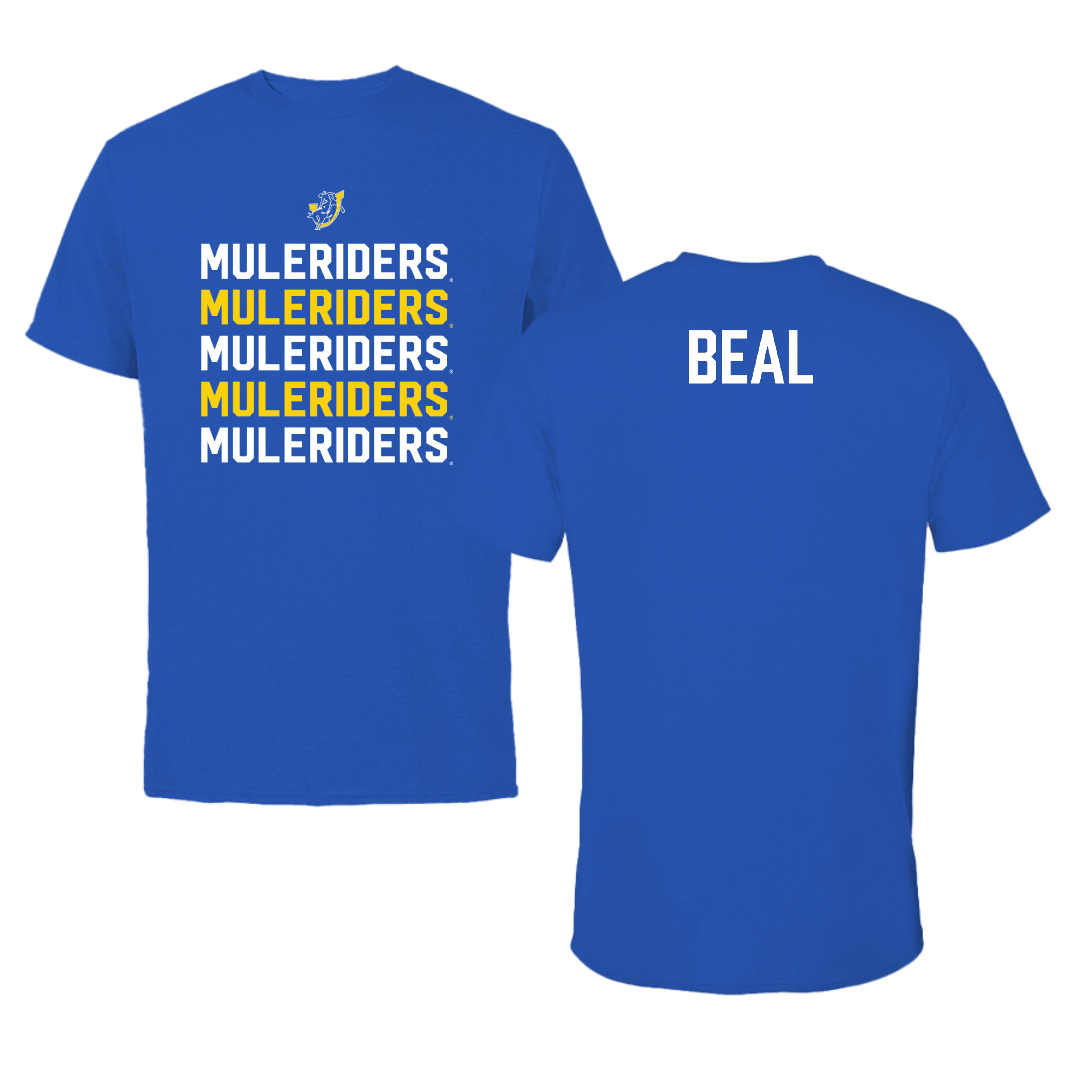 Southern Arkansas University Football Blue General Tee - Zaevyea Beal