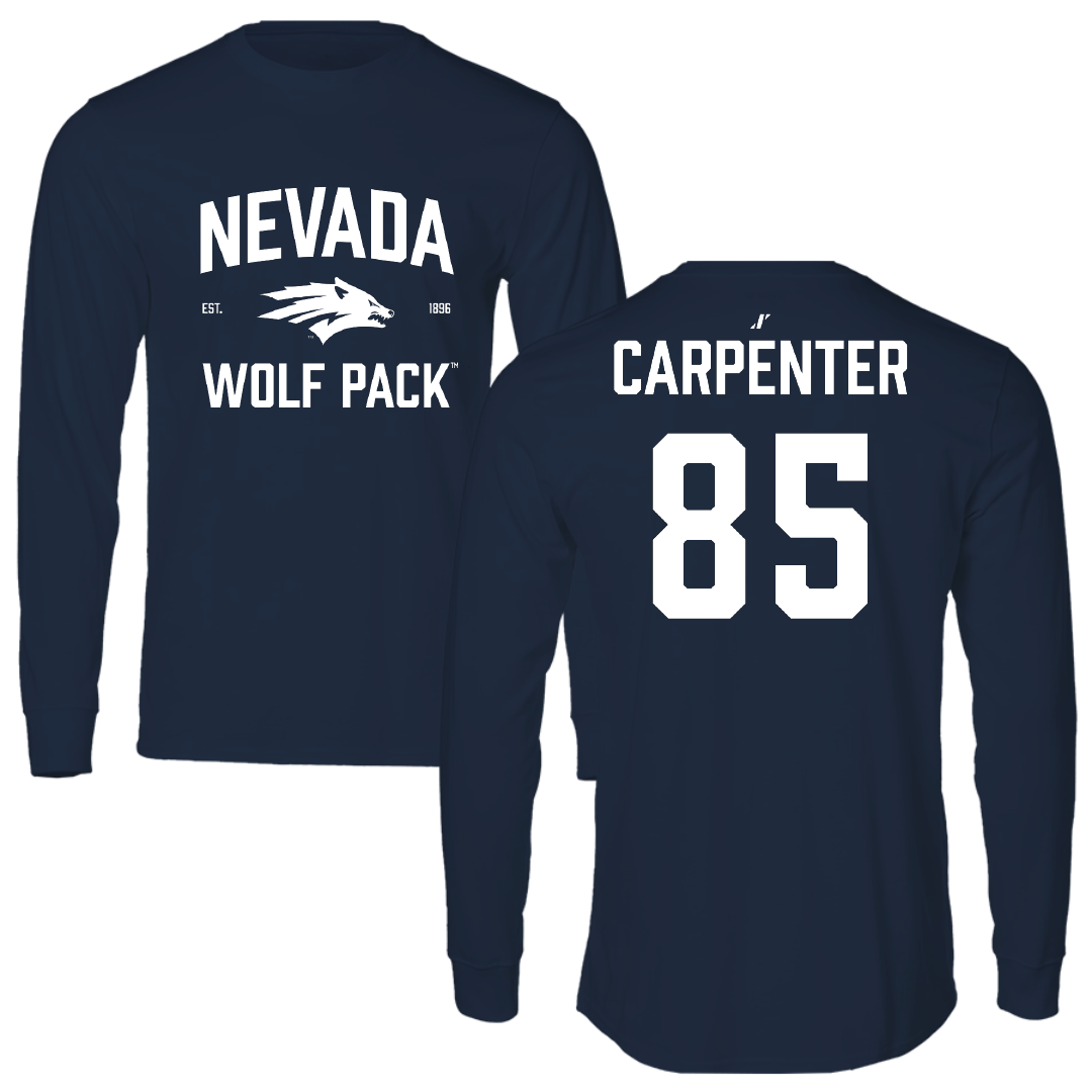 University of Nevada Football Navy General Long Sleeve - #85 Jett Carpenter