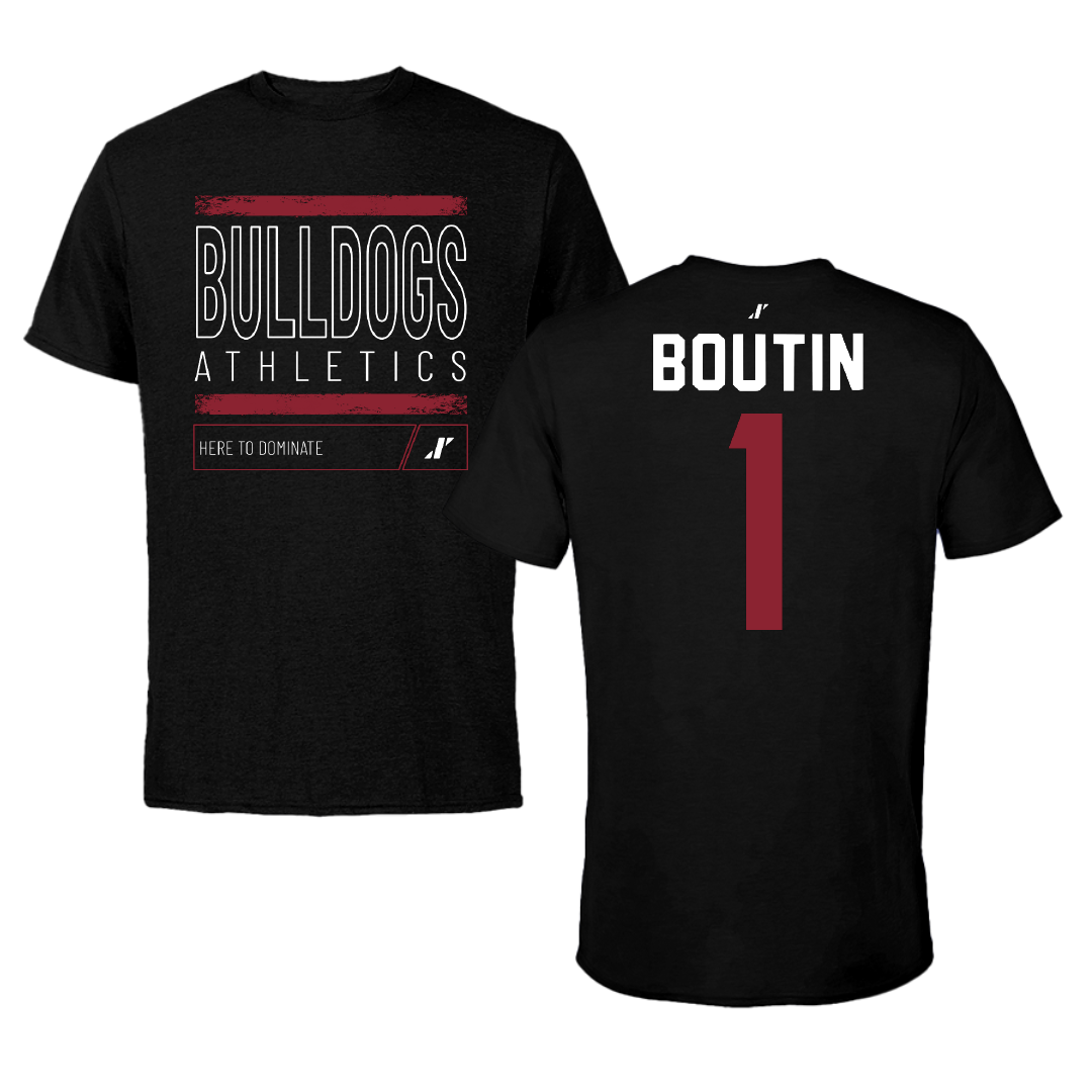 Dean College Basketball Black Dominate Performance Tee - #1 Abigail Boutin