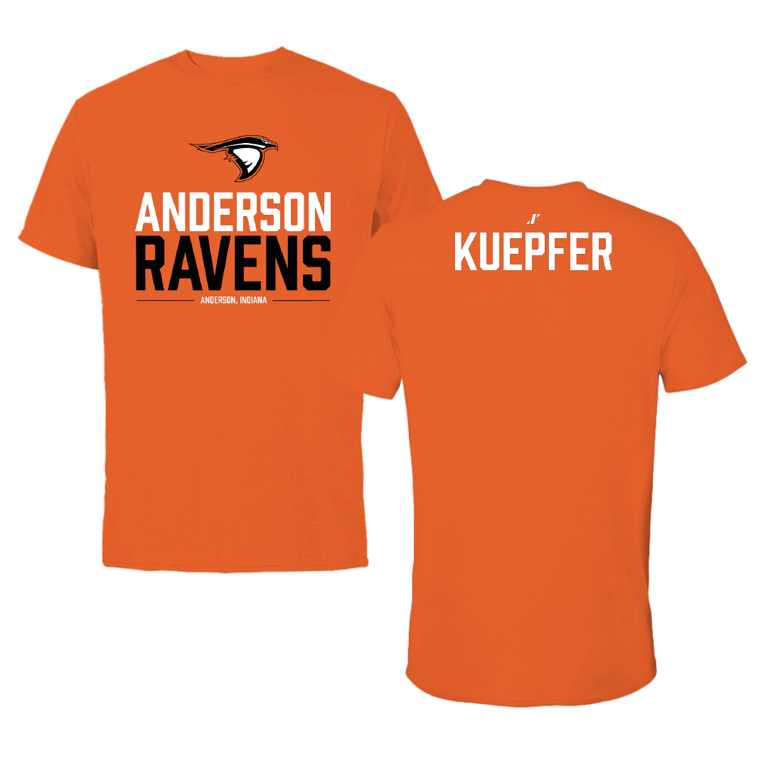 Anderson University (Indiana) TF and XC Orange General Tee - Noah Kuepfer