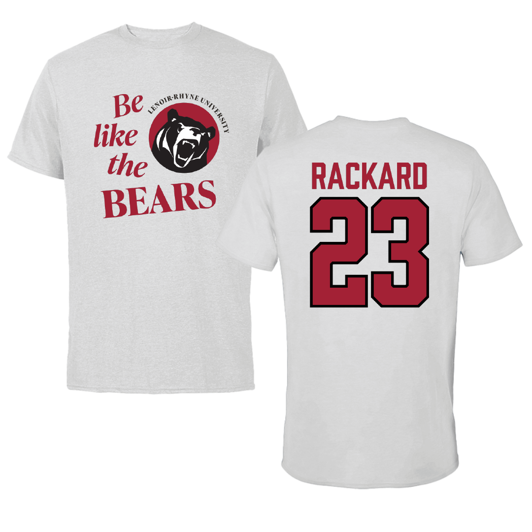 Lenoir-Rhyne University Softball Light Gray Be Like Us Performance Tee - #23 Katelyn Rackard