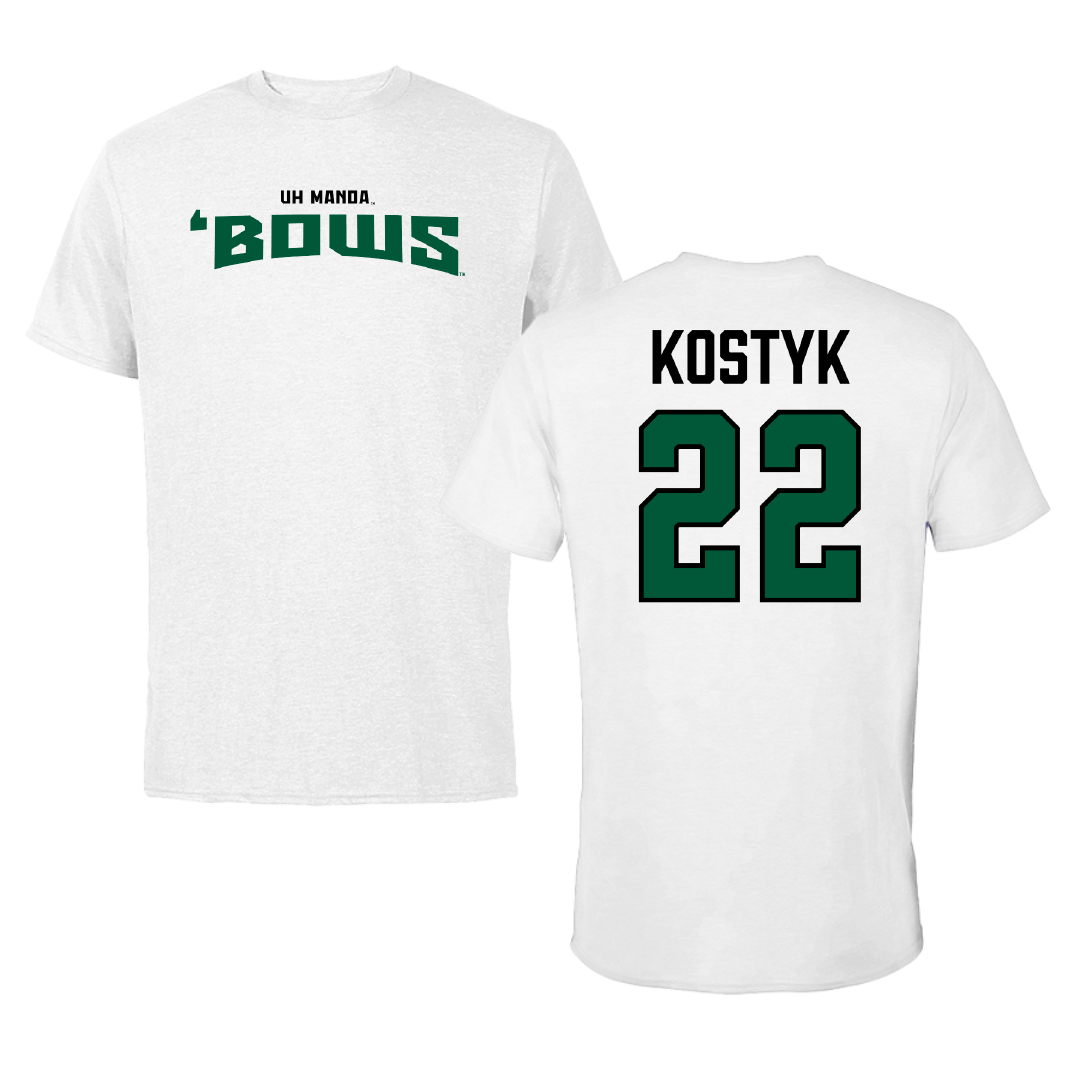 University of Hawaii Softball White Classic Performance Tee - #22 Kayla Kostyk