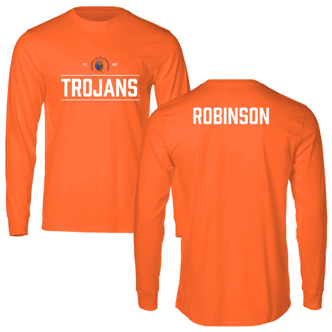 Virginia State University Lacrosse (M) Orange General Long Sleeve - Kylel Robinson