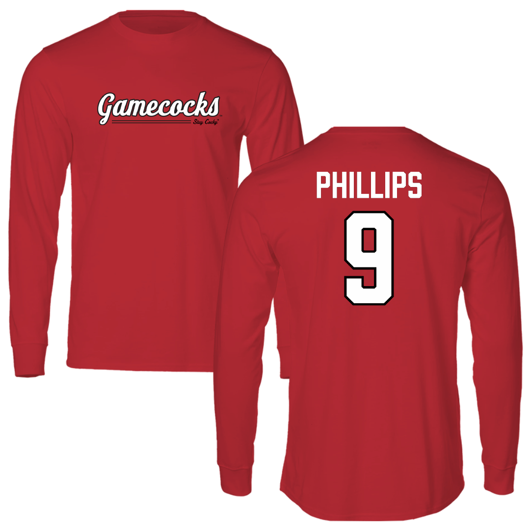 Jacksonville State University Softball Red General Performance Long Sleeve - #9 Ashley Phillips