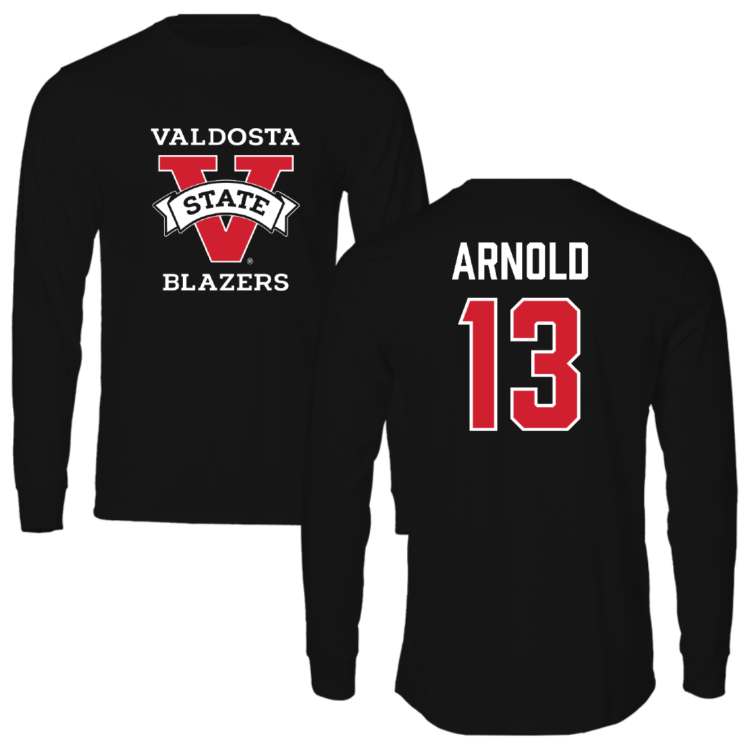 Valdosta State University Softball Black Performance Long Sleeve - #13 Krisley Arnold