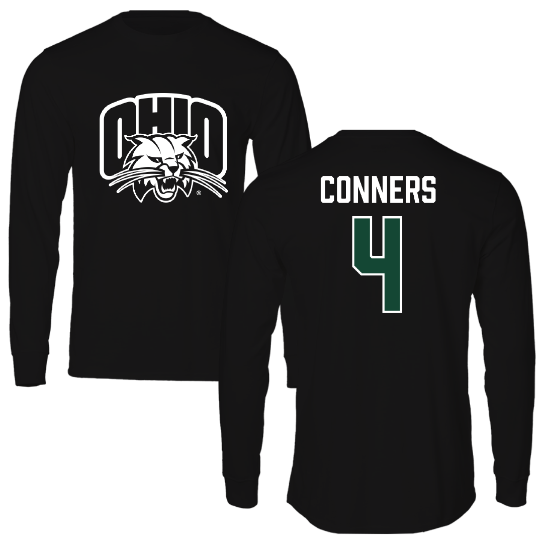Ohio University Basketball Black Performance Long Sleeve - #4 Dior Conners