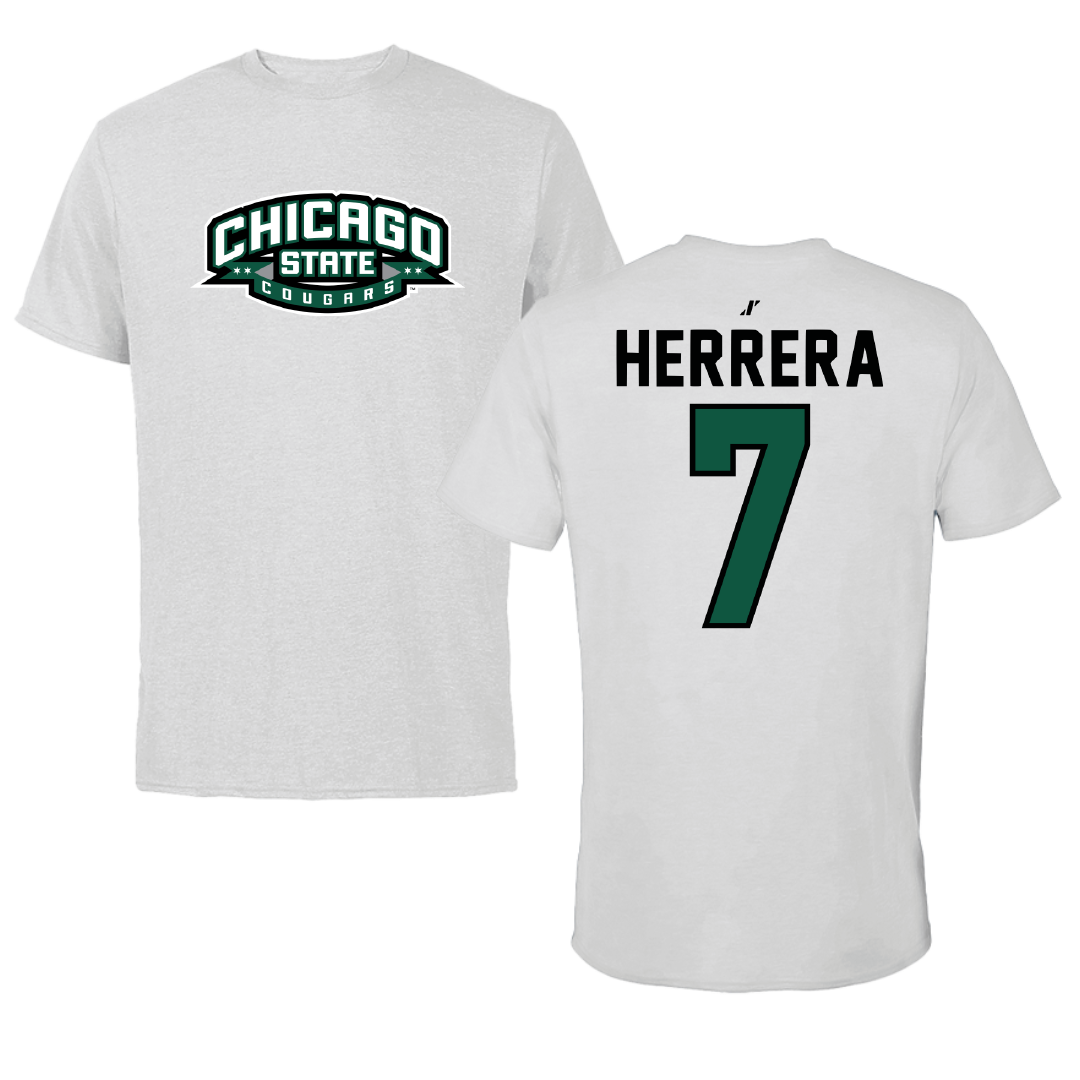 Chicago State University Soccer Light Gray Tee - #7 Victor Herrera