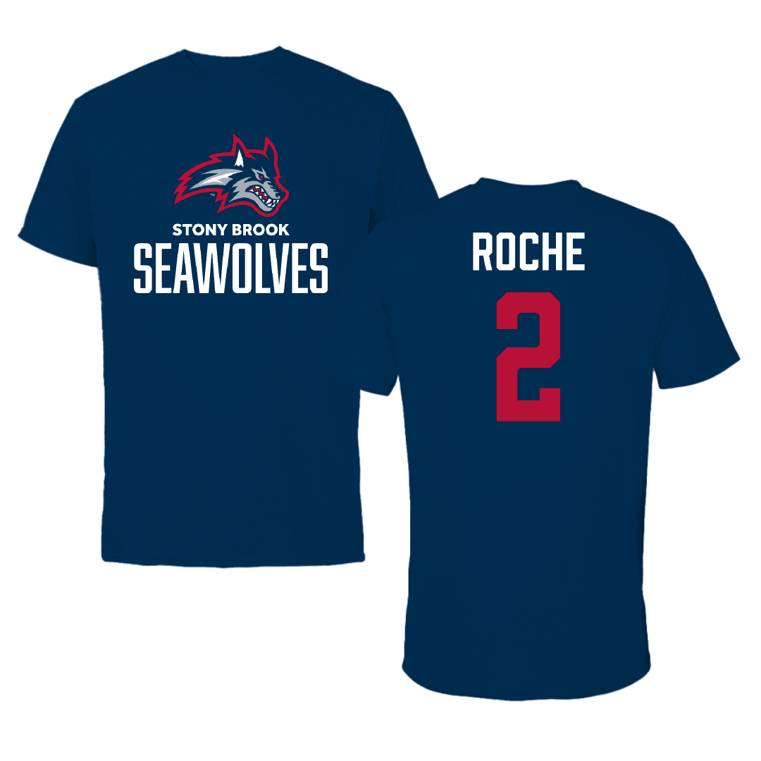Stony Brook University Soccer Navy Tee - #2 Abigail Roche