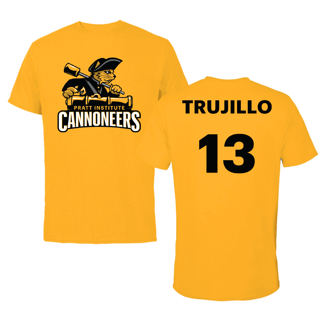 Pratt Institute Soccer (W) Gold Performance Tee - #13 Alyssa Trujillo