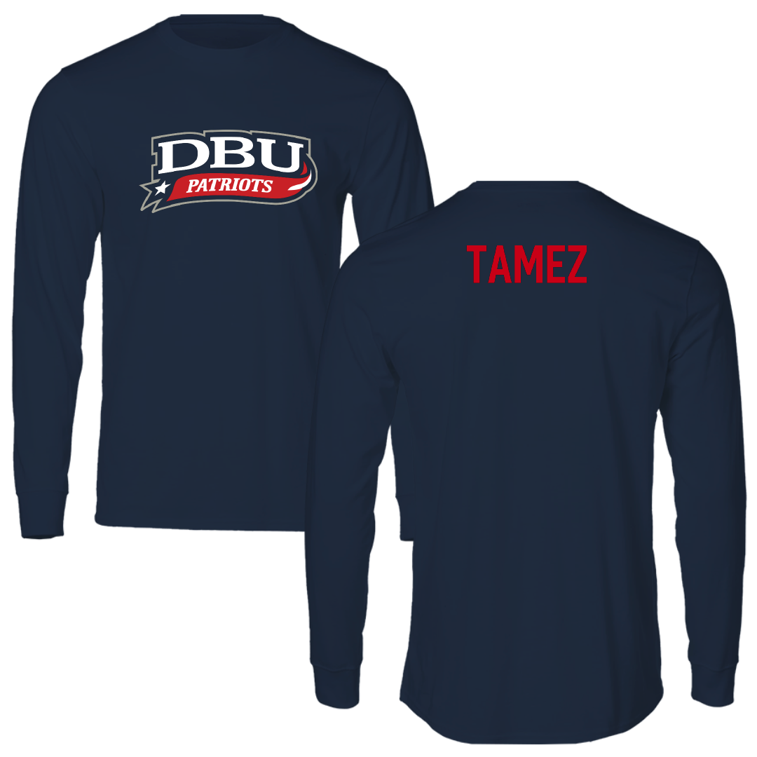 Dallas Baptist University Cheer Navy Performance Long Sleeve - Ava Tamez