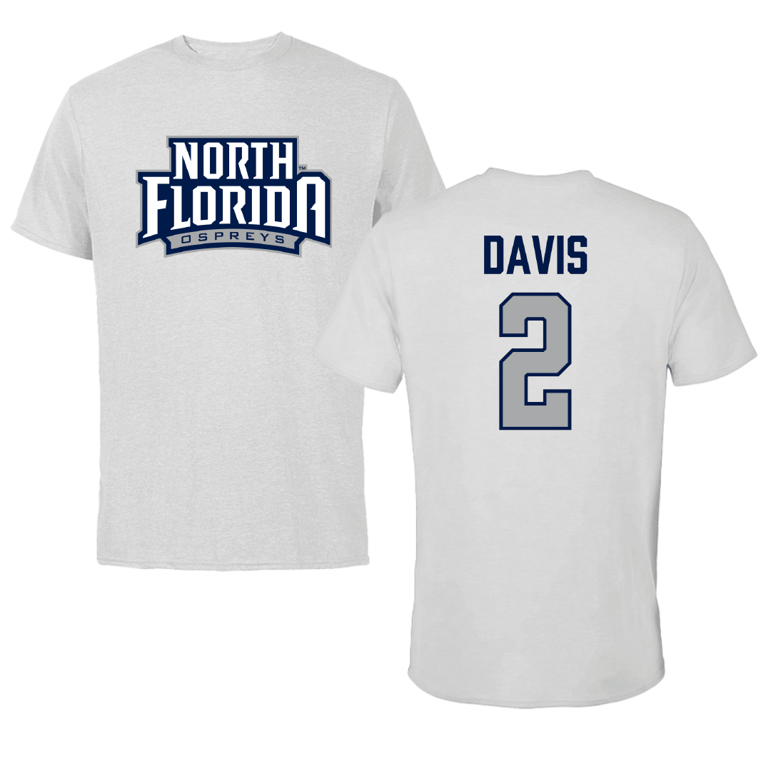 University of North Florida Basketball Light Gray Performance Tee - #2 Claire Davis