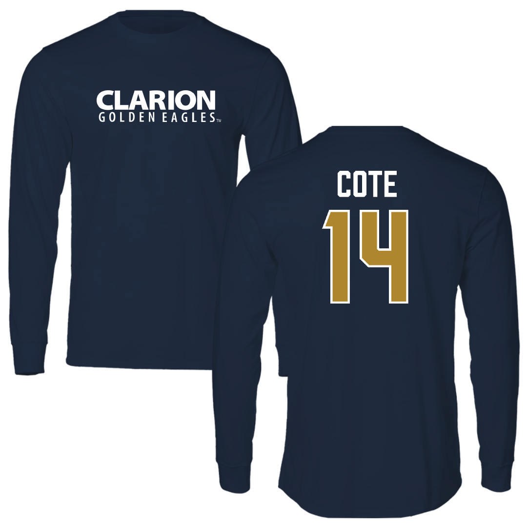 PennWest Clarion Basketball Navy Long Sleeve - #14 Gavin Cote