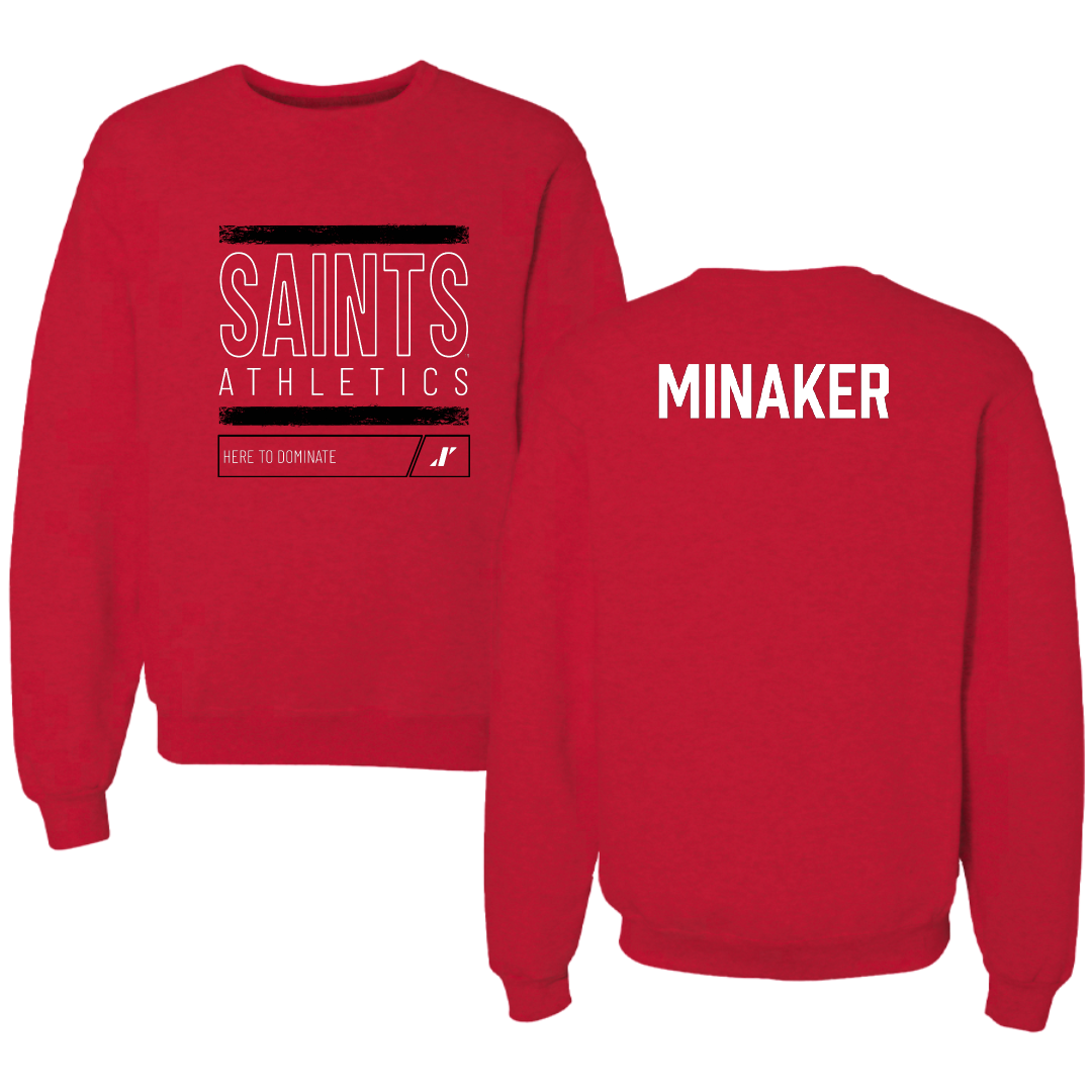 D'Youville University TF and XC Red Dominate Crewneck - Harper Minaker