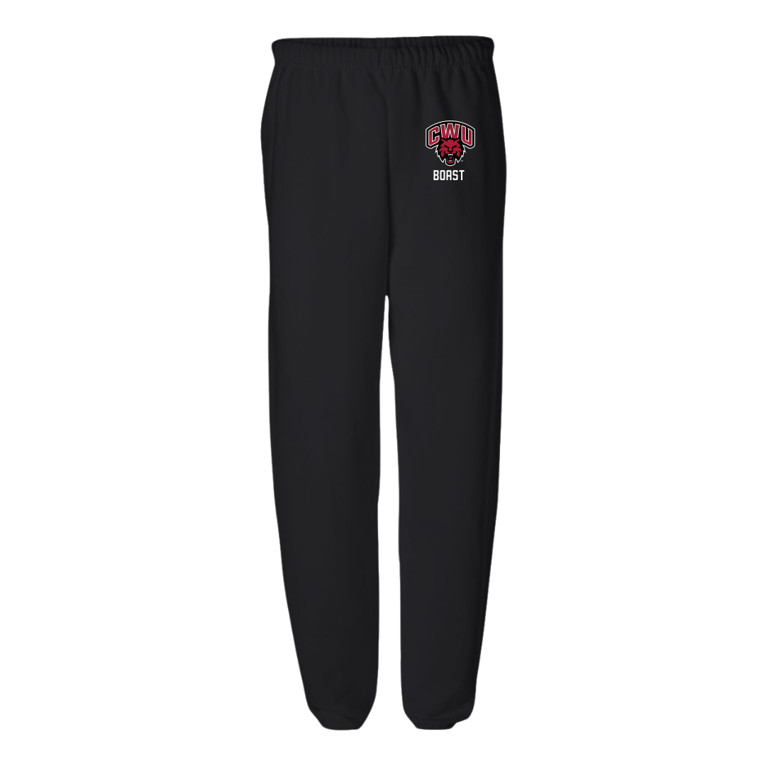 Central Washington University TF and XC Black Sweatpants - Josh Boast