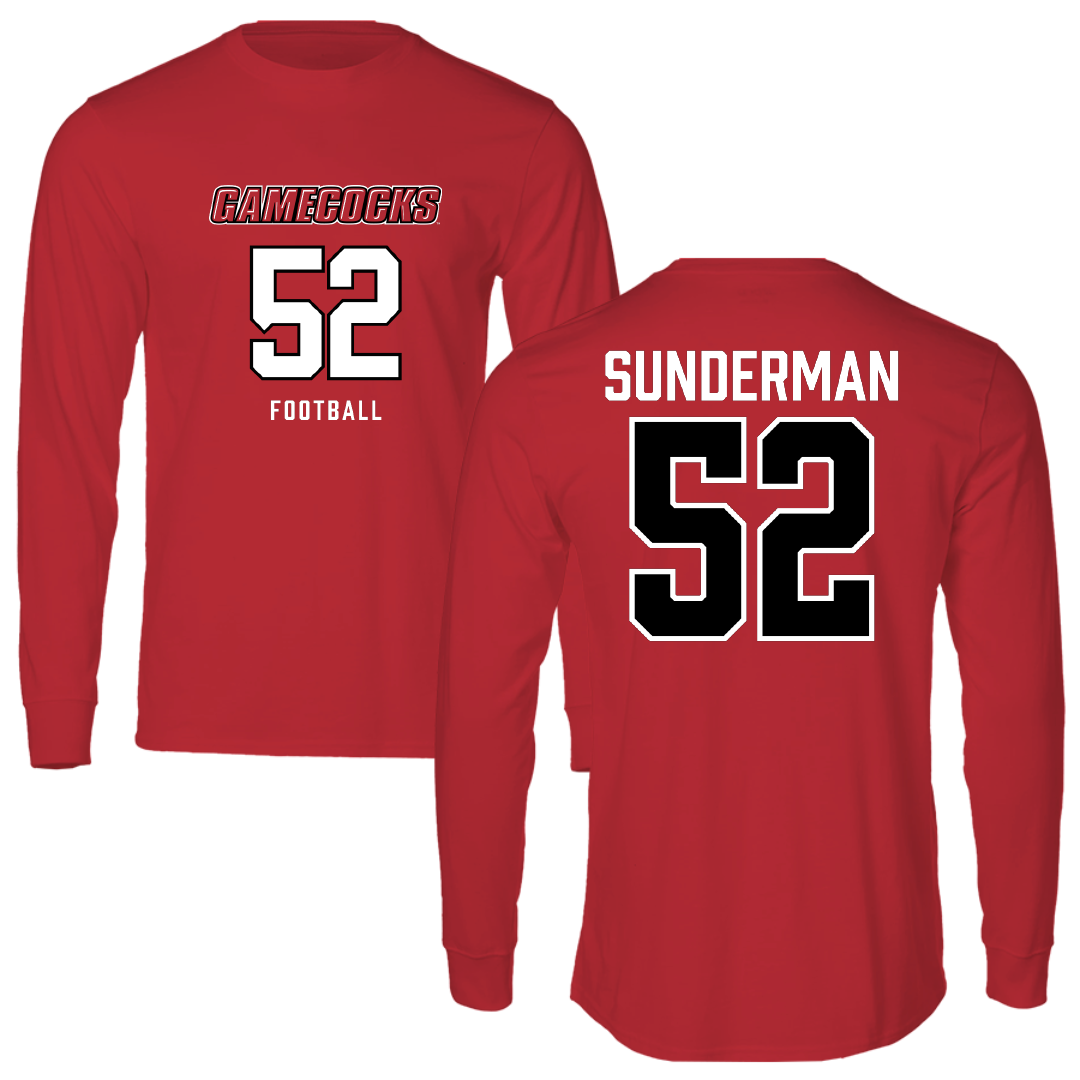 Jacksonville State University Football Red Long Sleeve - #52 Maddox Sunderman