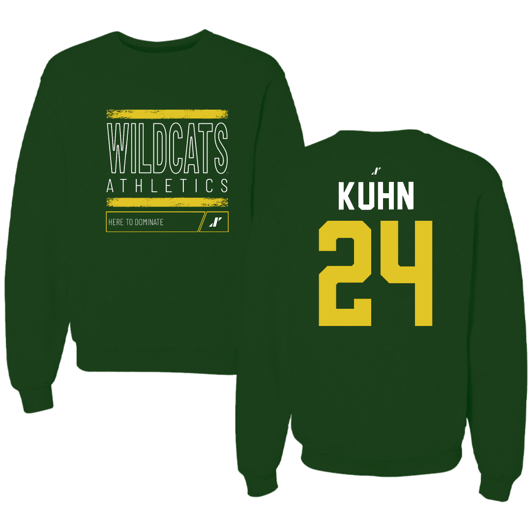 Northern Michigan University Basketball Forest Green Dominate Crewneck - #24 Makaylee Kuhn