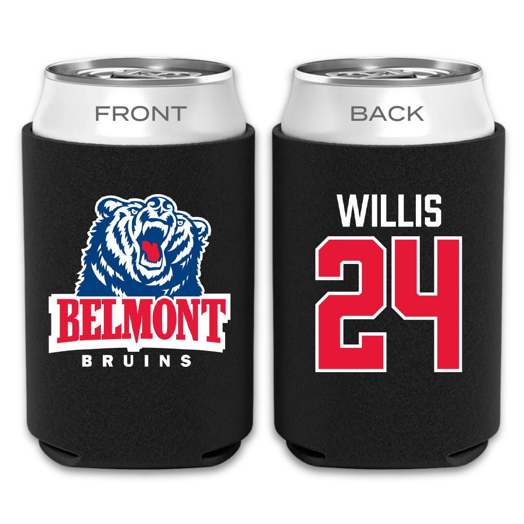 Belmont University Softball Black Can Cooler - #24 Mackenzie Willis