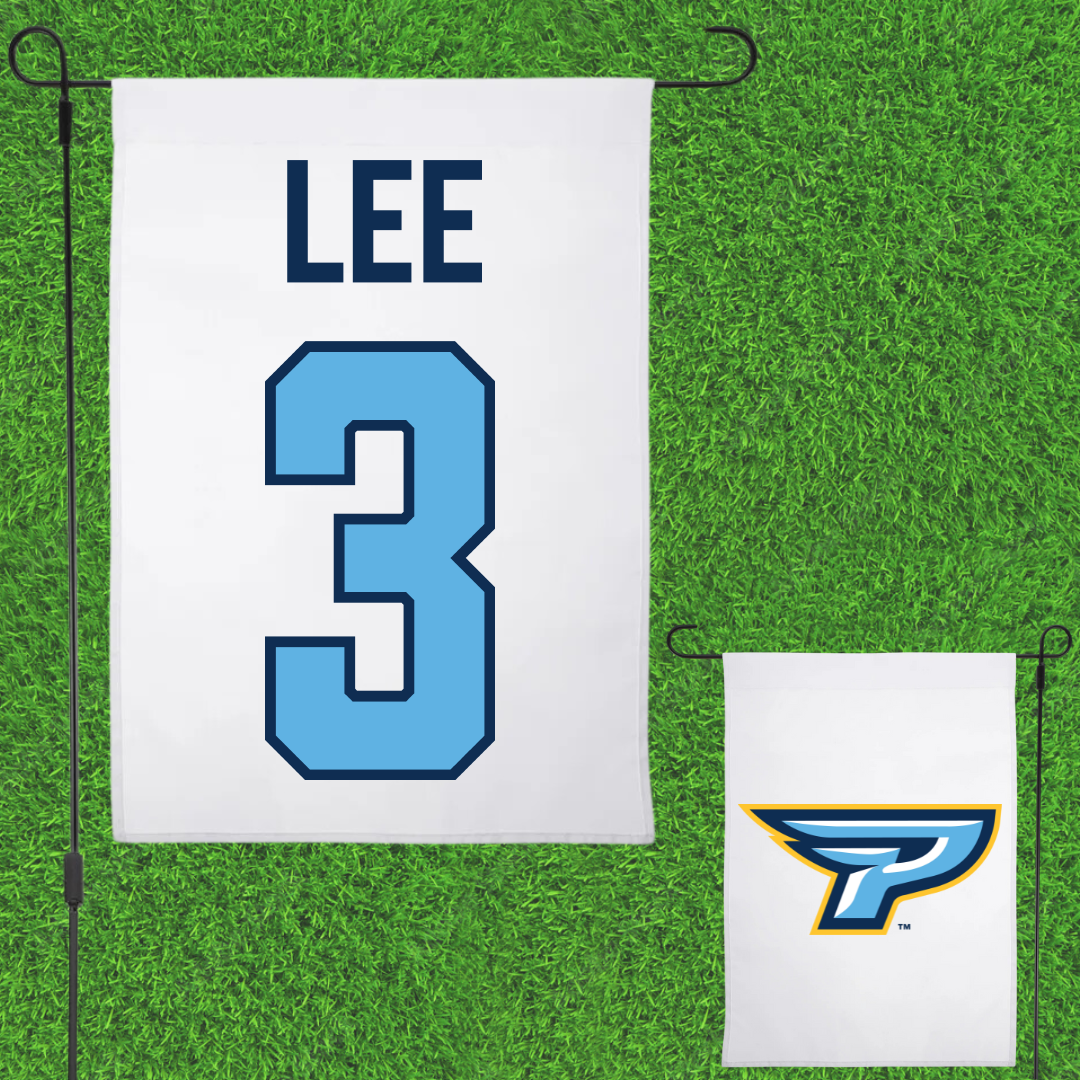 Point University Flag Football White Garden Flag - #3 Aitasi Lee