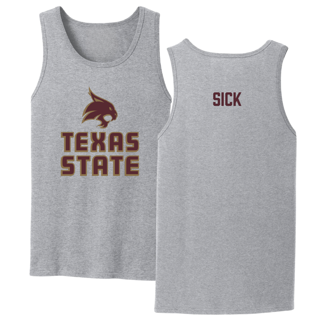 Texas State University Cheer Sport Gray Tank Top - Sarah Sick