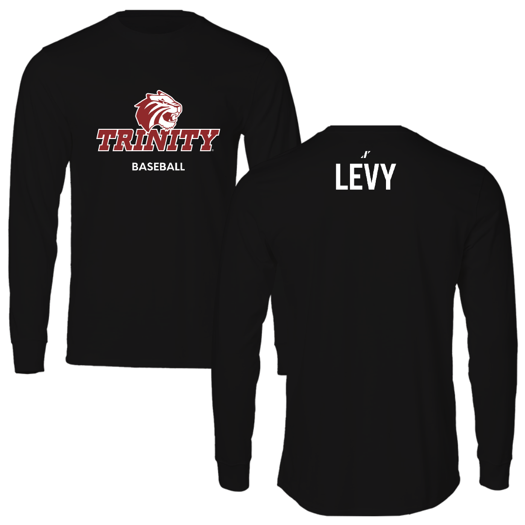 Trinity University (Texas) Baseball Black Performance Long Sleeve - Asher Levy