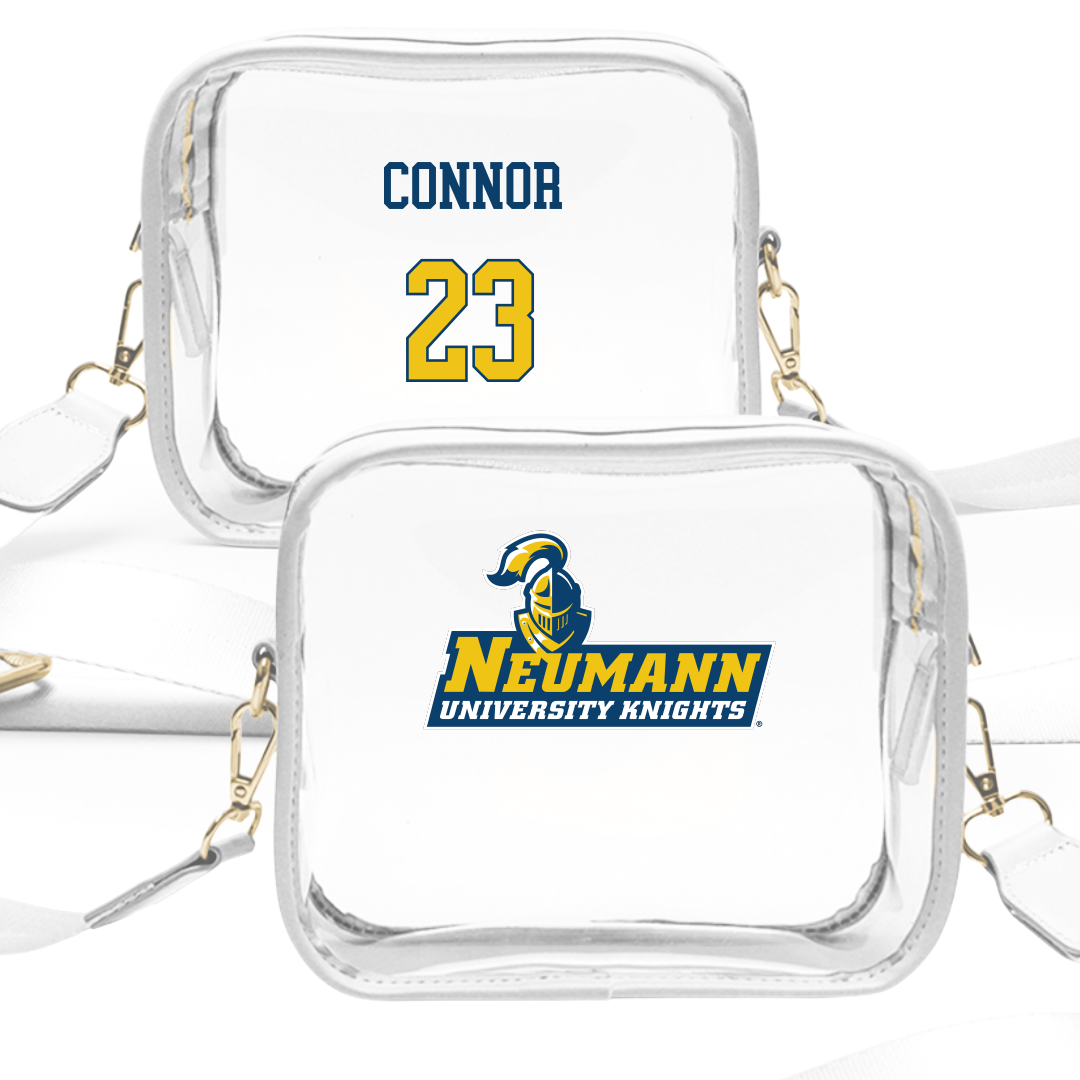 Neumann University Soccer (M) White Clear Stadium Bag - #23 Jac Connor