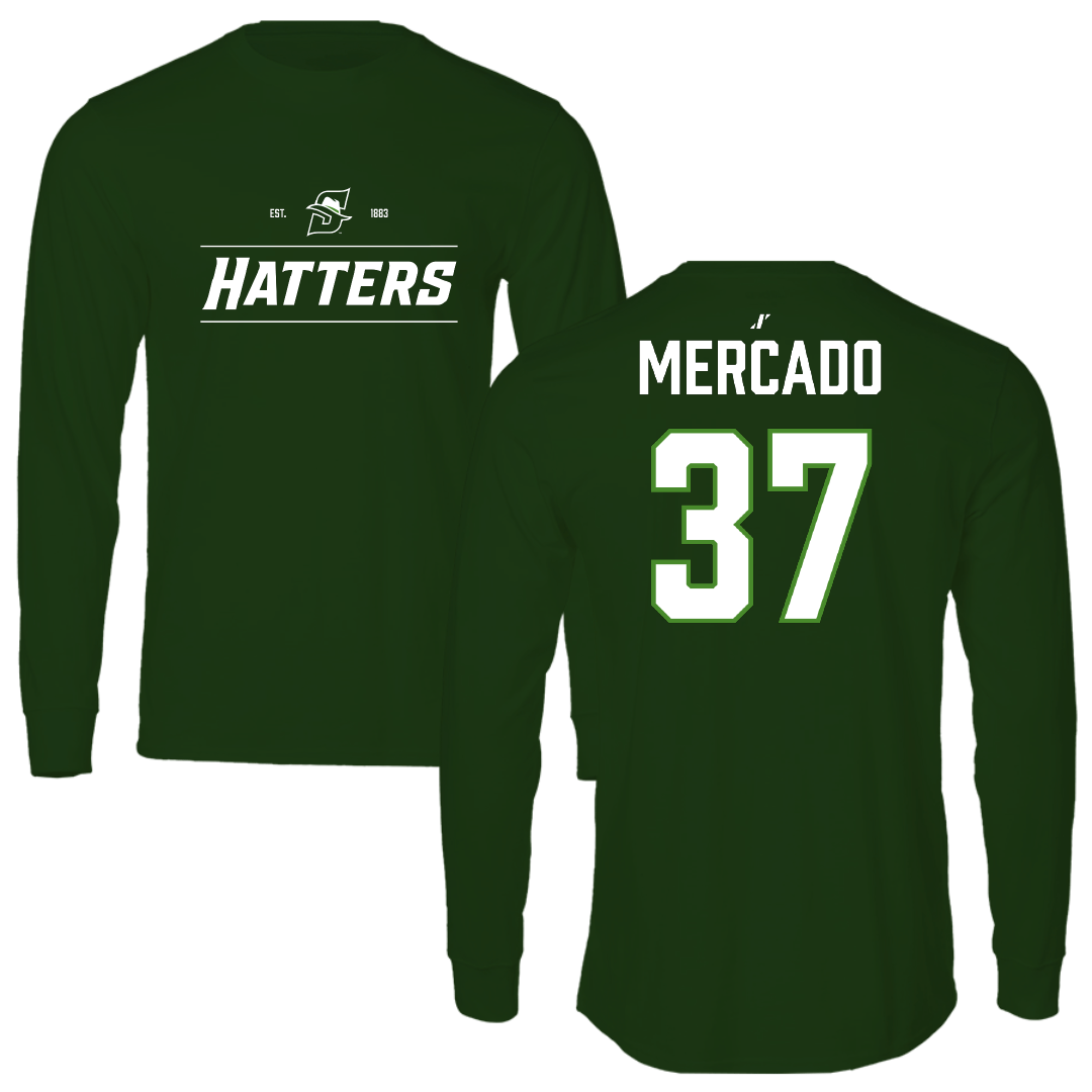 Stetson University Baseball Forest Green General Long Sleeve - #37 Julian Mercado