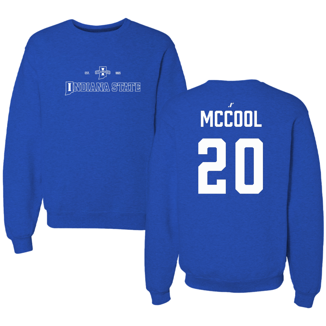 Indiana State University Football Blue General Crewneck - #20 Max McCool