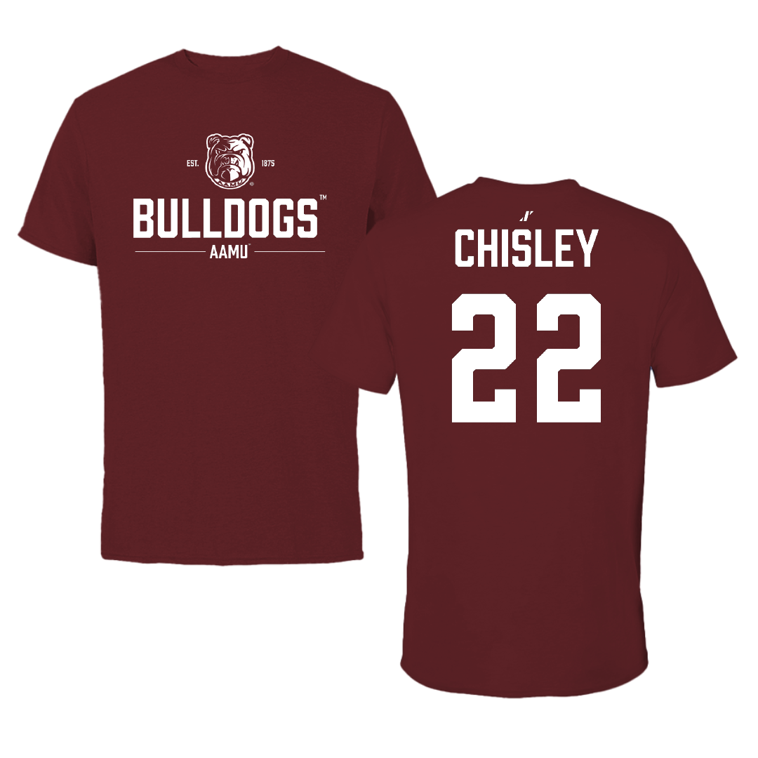 Alabama A&M University Soccer Maroon General Tee - #22 Saamiya Chisley