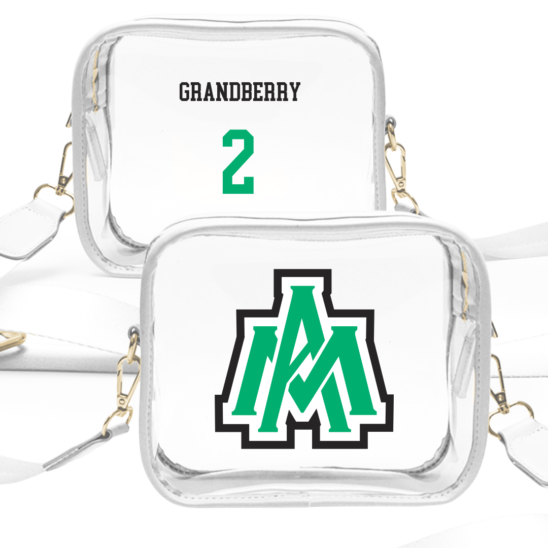 University of Arkansas-Monticello Basketball (M) White Clear Stadium Bag - #2 Seth Grandberry