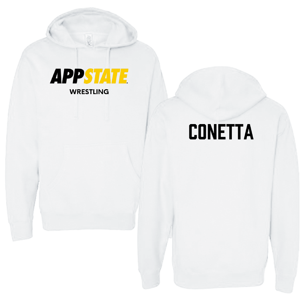 Appalachian State University Wrestling (M) White Hoodie - Anthony Conetta