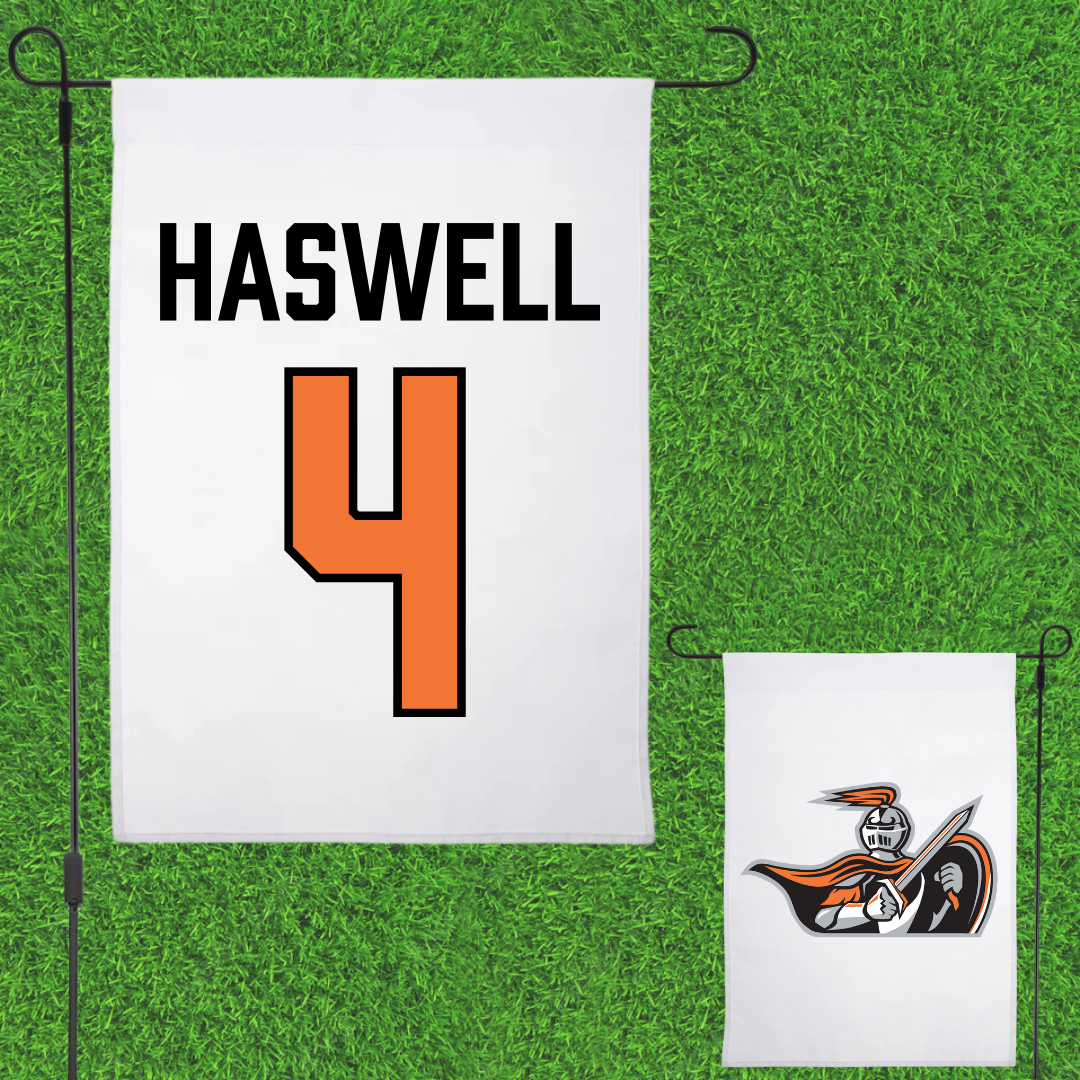 Heidelberg University Soccer (M) White Garden Flag - #4 Liam Haswell