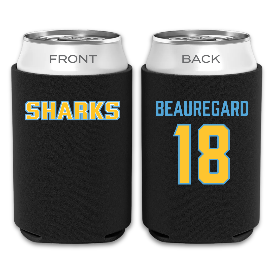 Long Island University Soccer Black Can Cooler - #18 Casey Beauregard