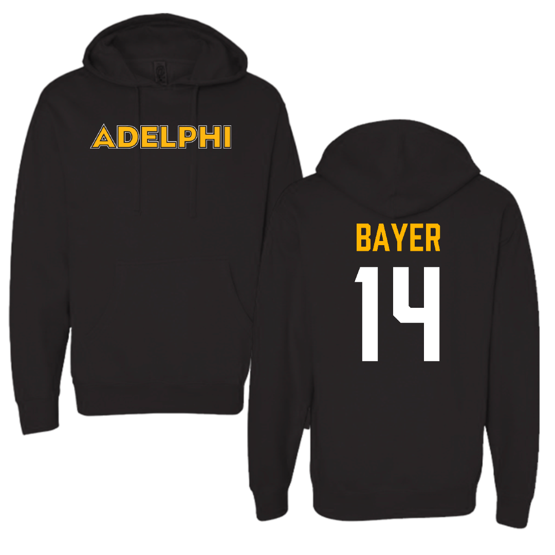 Adelphi University Lacrosse Black Hoodie - #14 Stephen Bayer