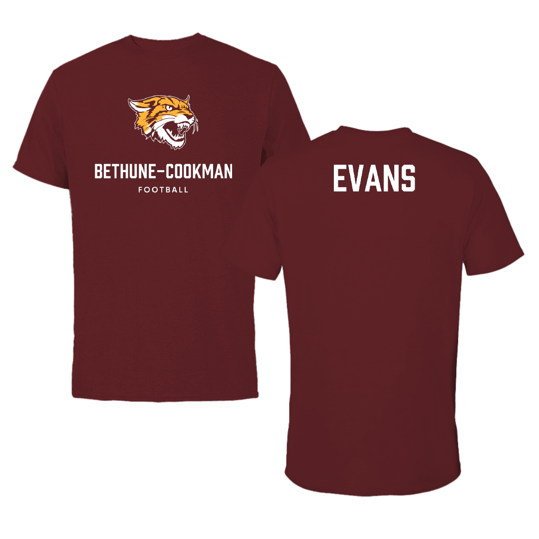 Bethune-Cookman University Football Maroon Performance Tee - Quinton Evans