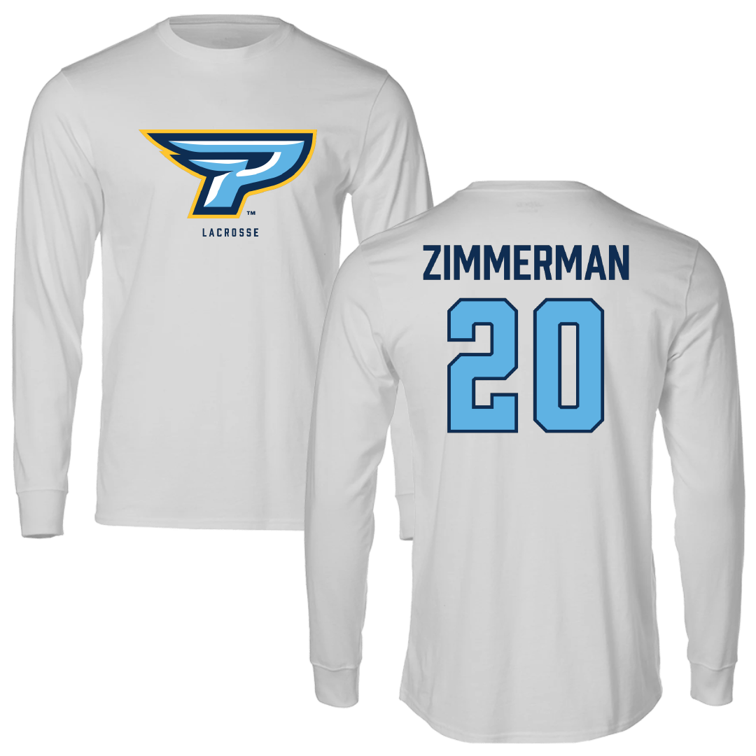 Point University Lacrosse (M) Light Gray Long Sleeve - #20 Cooper Zimmerman