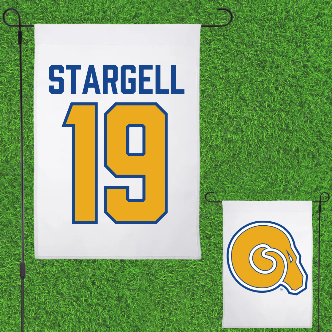 Albany State University Baseball White Garden Flag - #19 Seth Stargell