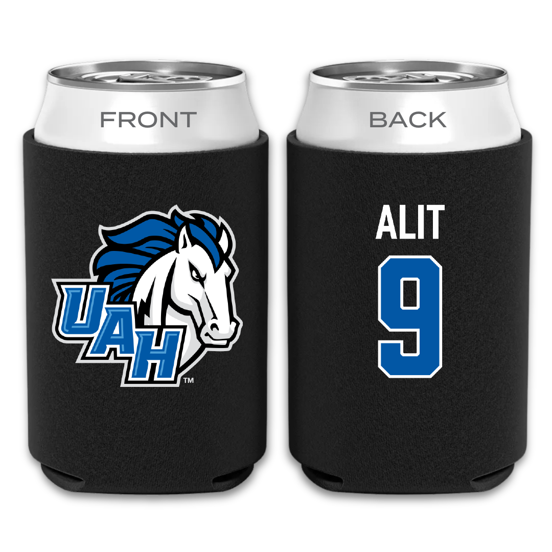Huntsville Lacrosse (M) Black Can Cooler - #9 John Alit