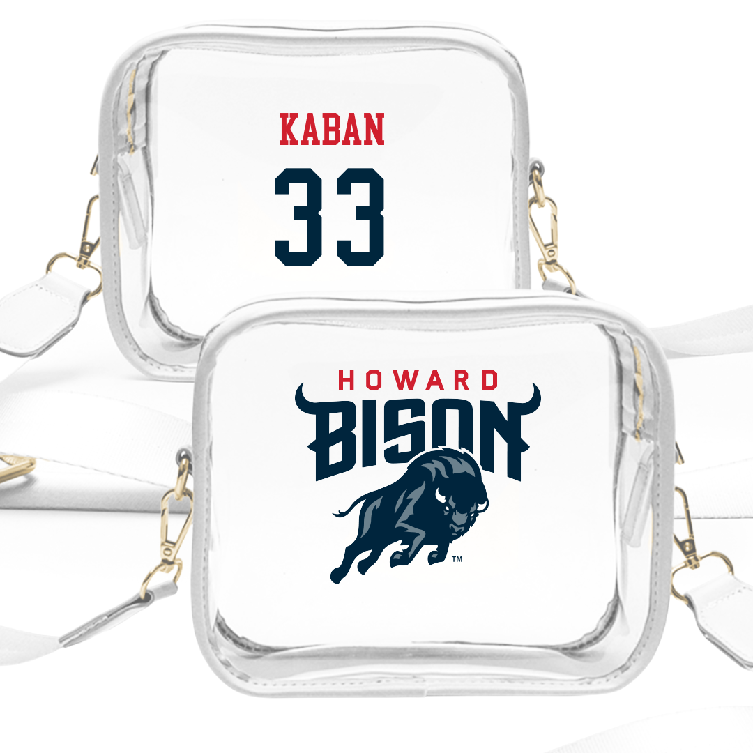 Howard University Soccer (M) White Clear Stadium Bag - #33 Daniil Kaban