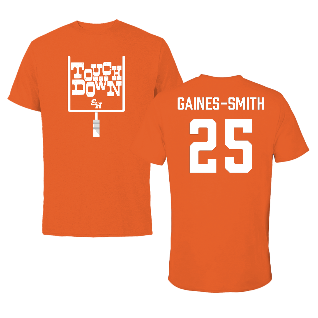 Sam Houston State University Football Orange Touchdown Performance Tee - #25 Ah'Marion Gaines-Smith