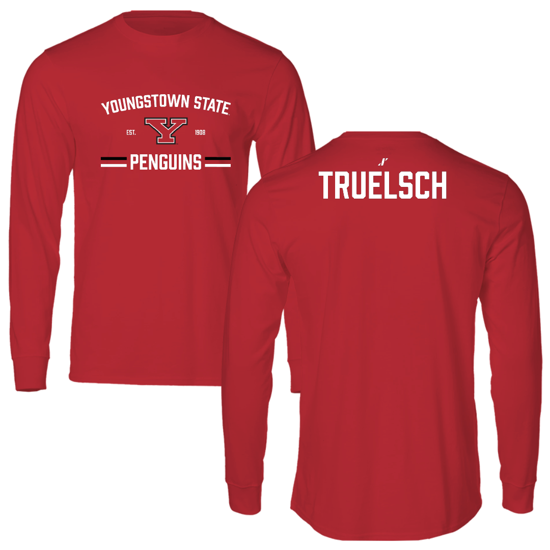 Youngstown State University Swimming & Diving Red General Performance Long Sleeve - Jordan Truelsch