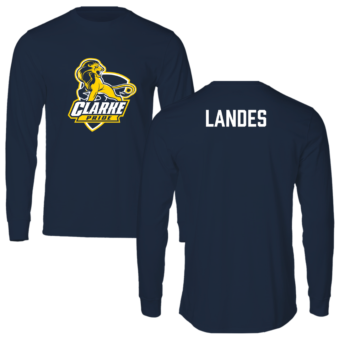 Clarke University TF and XC Navy Long Sleeve - Keifer Landes