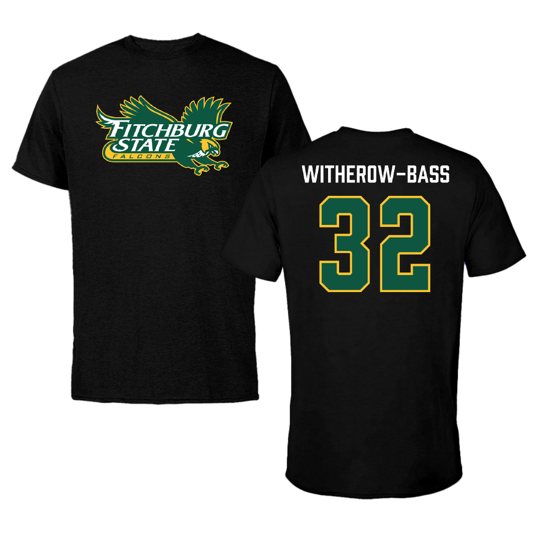 Fitchburg State University Basketball (M) Black Performance Tee - #32 Kobe Witherow-Bass