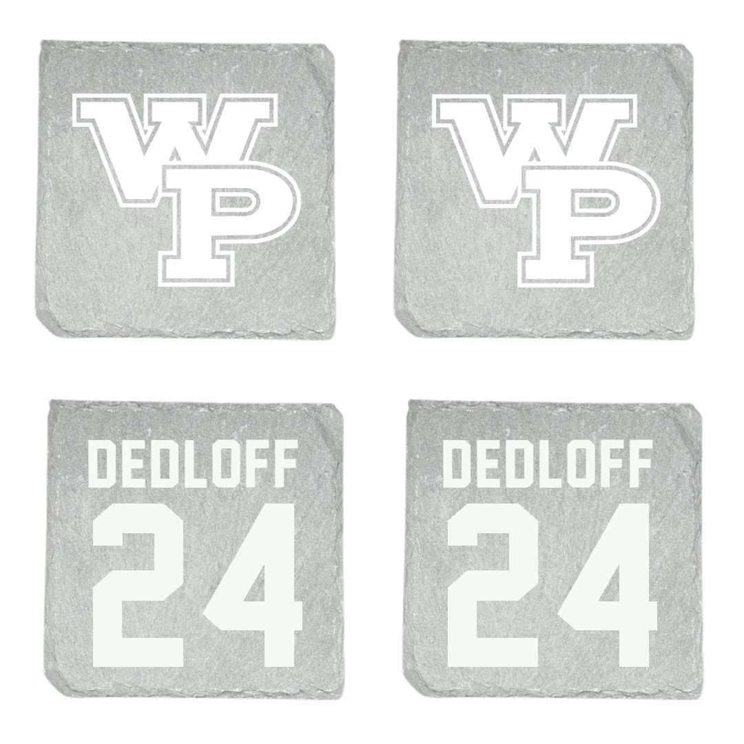 William Penn University Soccer (M) Stone Coaster (4 Pack)  - #24 Dylan Dedloff