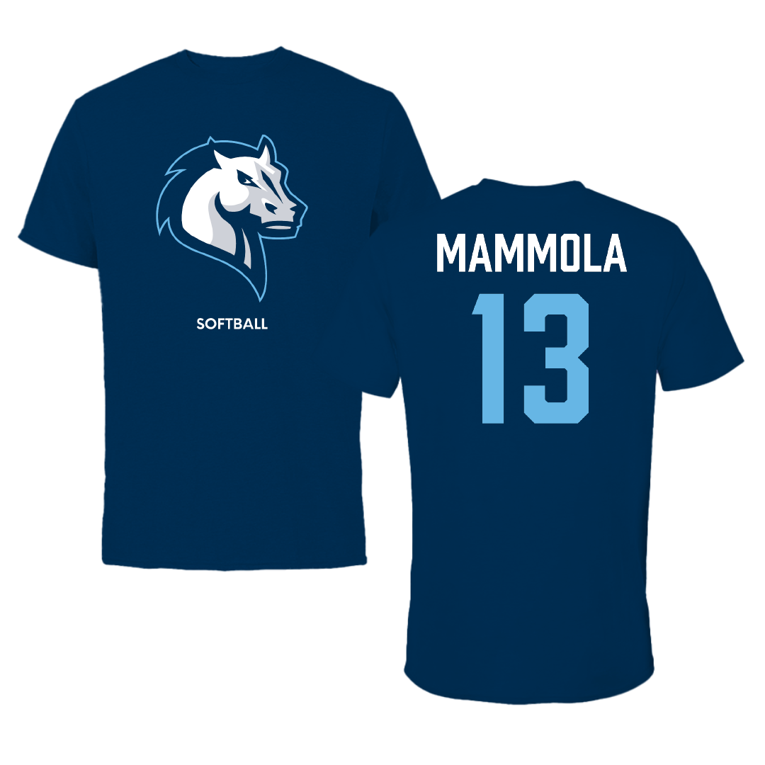 Mercy University Softball Navy Tee - #13 Mikaela Mammola