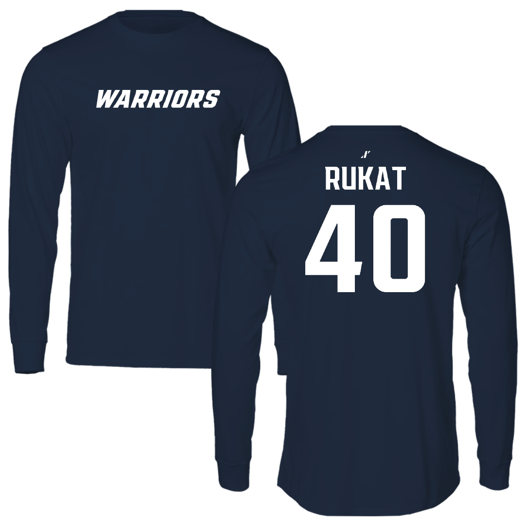 Eastern Connecticut State University Lacrosse (W) Navy Performance Long Sleeve - #40 Maizie Rukat
