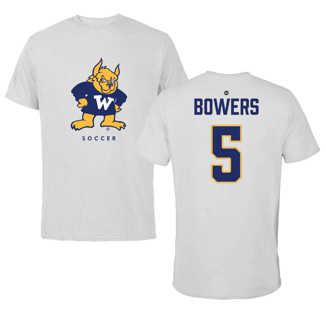 Webster University Soccer (W) Light Gray Performance Tee - #5 Gemma Bowers